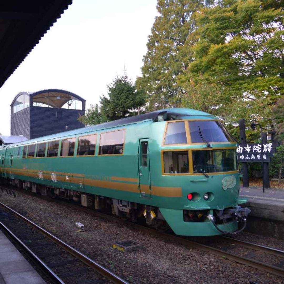 It's a two-hour journey from Hakata on this luxury train.
